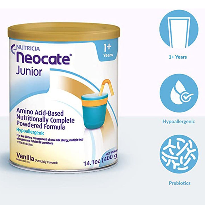 Nutricia Neocate Junior Hypoallergenic Toddlers Milk Formula With Prebiotics For 12+ Months Vanilla Flavour 400g - Easy Pharmacy LLC