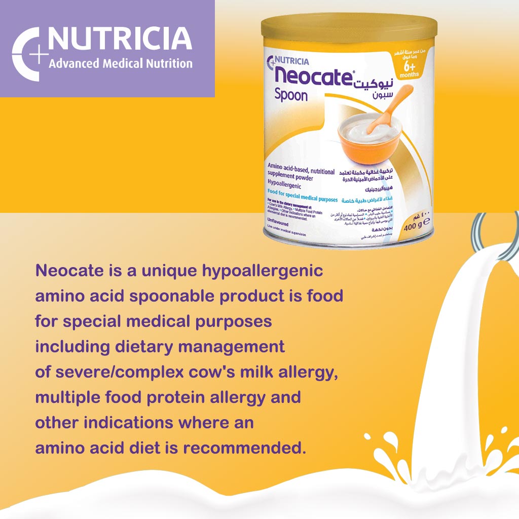 Nutricia Neocate Spoon Hypoallergenic Infant Milk Formula For 6+ Months Unflavoured 400g - Easy Pharmacy LLC