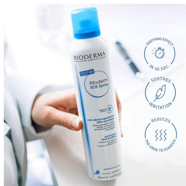 Bioderma Atoderm SOS Anti Itch Spray For Irritated And Dry Sensitive Skin 200ml - Easy Pharmacy LLC