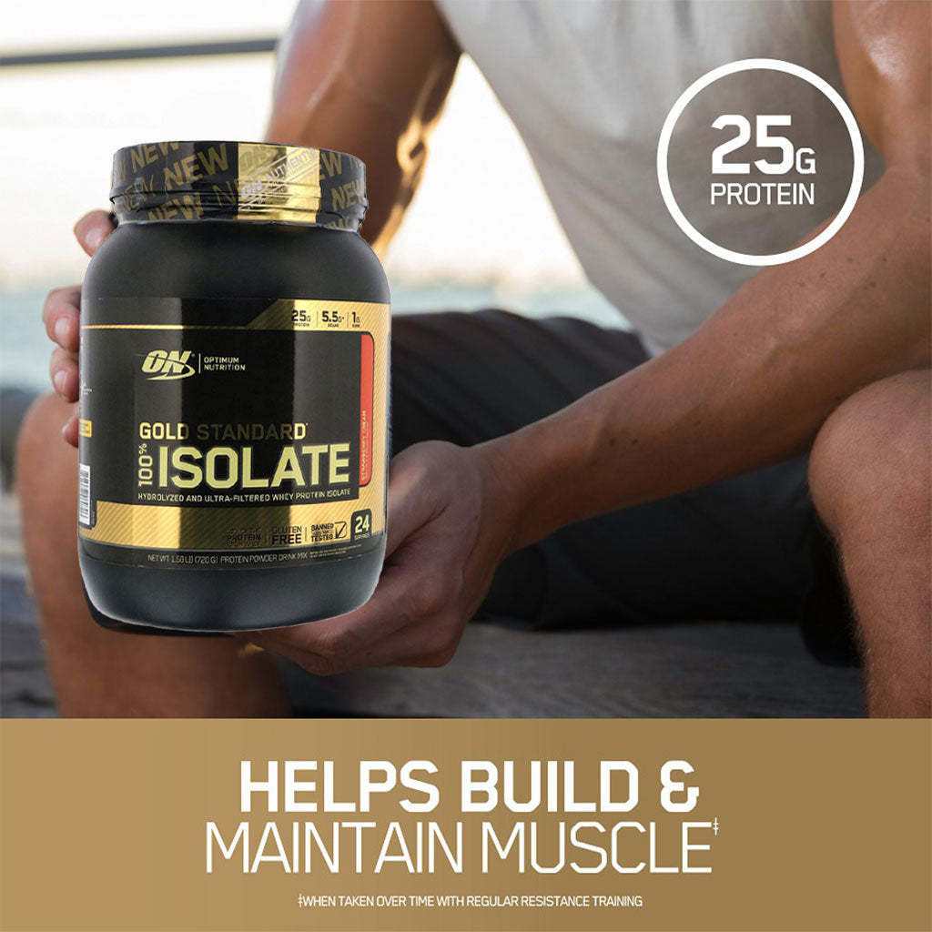 Optimum Nutrition Gold Standard 100% Isolate Strawberry Cream 1.58lb - Easy Pharmacy LLC