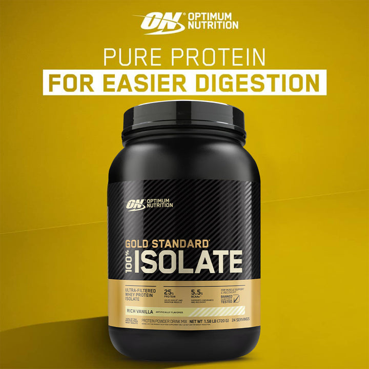 Optimum Nutrition Gold Standard 100% Isolate Rich Vanilla 1.58lb - Easy Pharmacy LLC