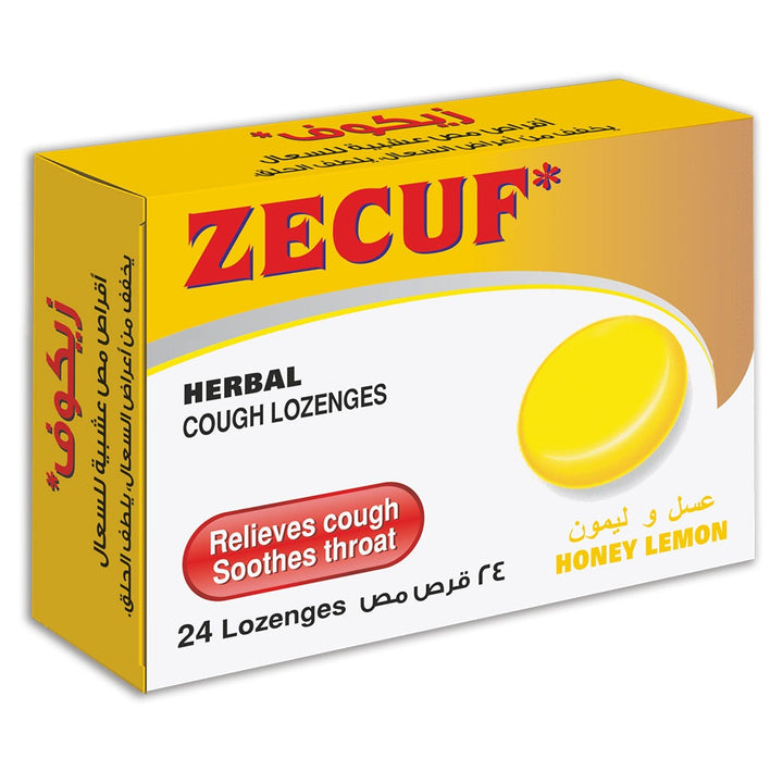 Zecuf Herbal Cough Honey Lemon Lozenges 24's - Easy Pharmacy LLC