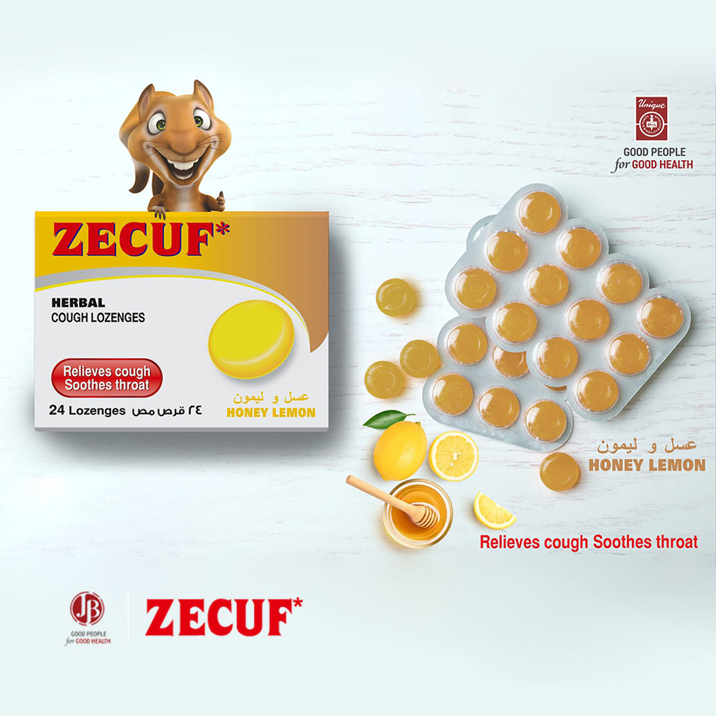 Zecuf Herbal Cough Honey Lemon Lozenges 24's - Easy Pharmacy LLC