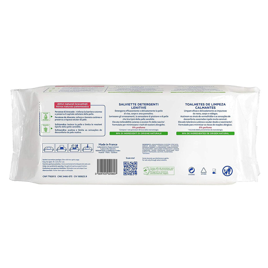 Mustela Baby Soothing Cleansing Wipes For Sensitive Face, Body & Diaper Area, Fragrance-Free, Pack of 70's - Easy Pharmacy LLC