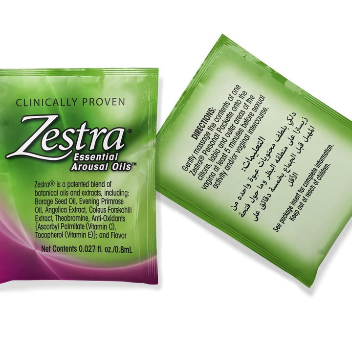 Zestra Essential Arousal Oils 0.8 mL Sachets 3's - Easy Pharmacy LLC