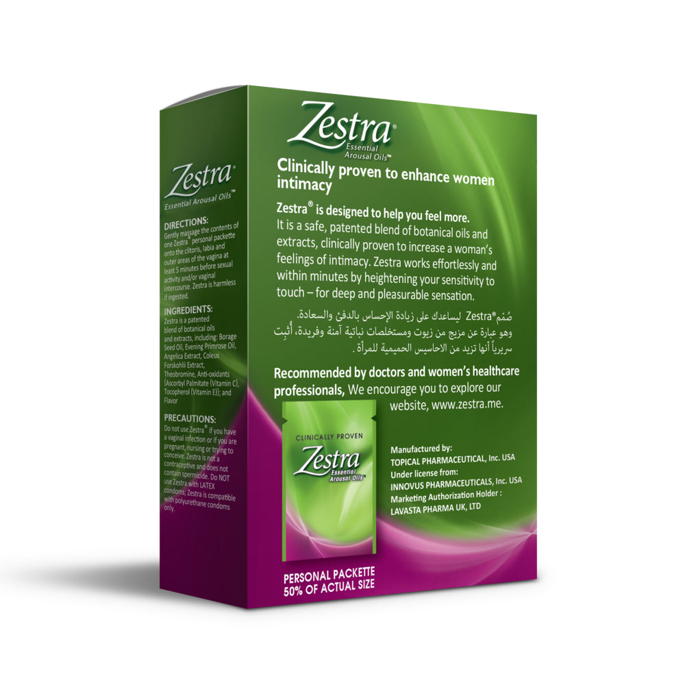 Zestra Essential Arousal Oils 0.8 mL Sachets 3's - Easy Pharmacy LLC