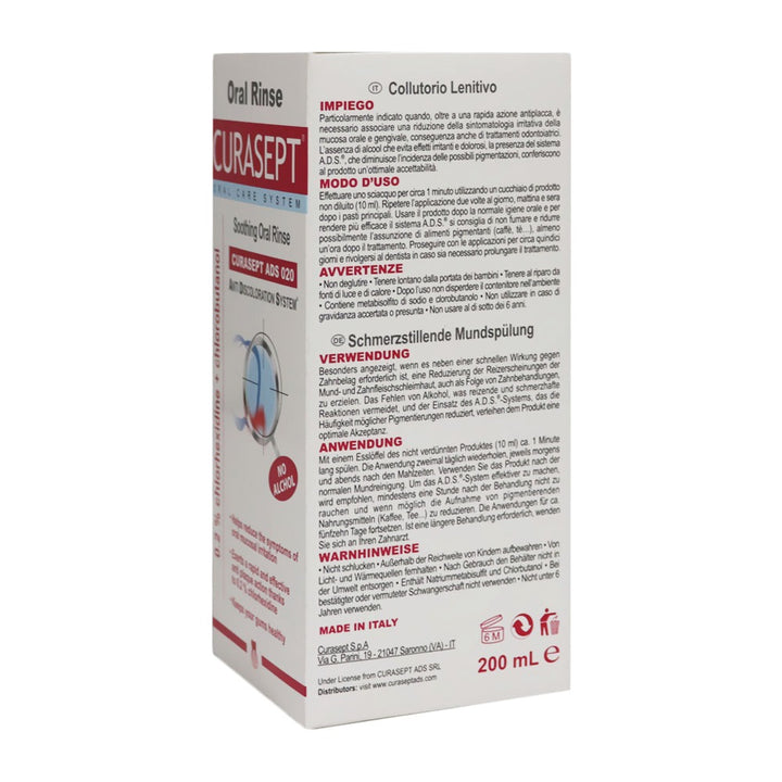 Curasept ADS Soothing Oral Rinse 200 mL - Easy Pharmacy LLC