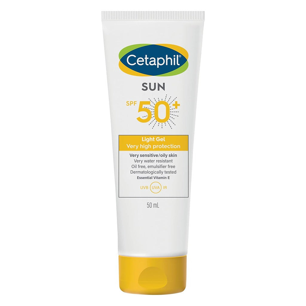 Cetaphil Sun SPF 50+ Very High Protection Light Gel, Moisturizer sunscreen For Face & Body of Men & Women With Very Sensitive/Oily Skin, Unscented, 50ml - Easy Pharmacy LLC
