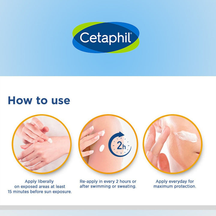 Cetaphil Sun SPF 50+ Very High Protection Light Gel, Moisturizer sunscreen For Face & Body of Men & Women With Very Sensitive/Oily Skin, Unscented, 100ml - Easy Pharmacy LLC