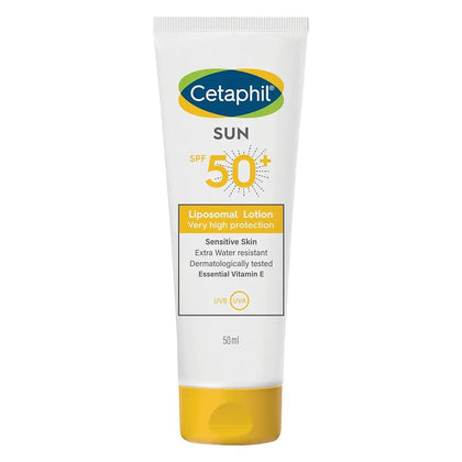 Cetaphil Sun Liposomal Lotion SPF 50+ Moisturizing Sunscreen For Face & Body With Sensitive Skin, Unscented, 50ml
