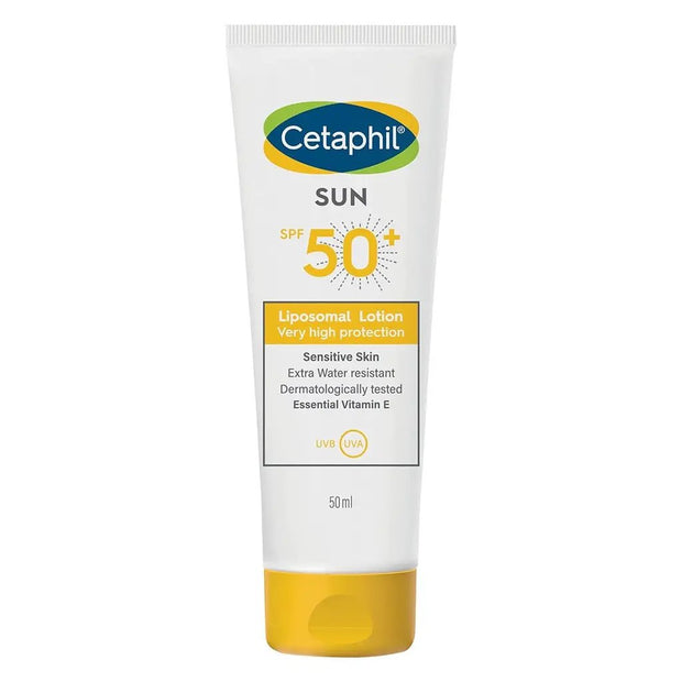 Cetaphil Sun Liposomal Lotion SPF 50+ Moisturizing Sunscreen For Face & Body With Sensitive Skin, Unscented, 50ml