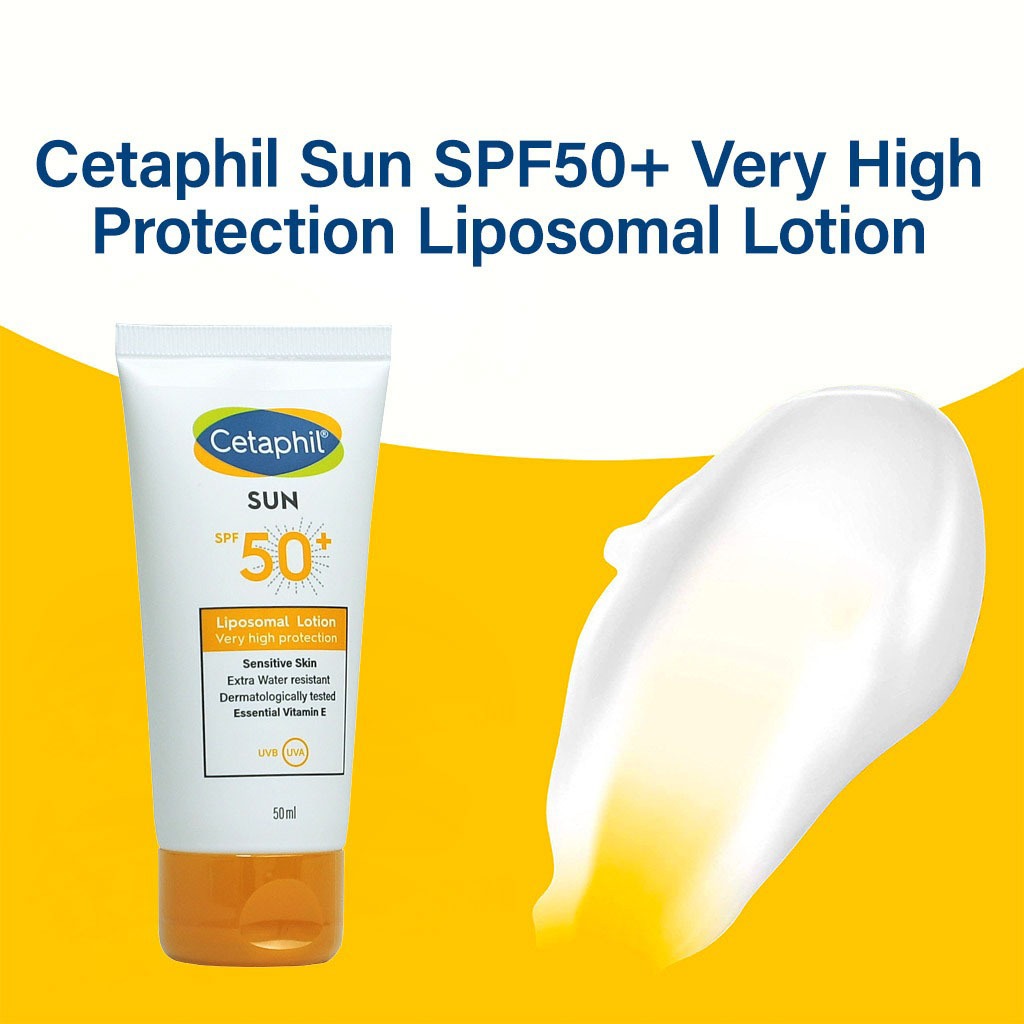 Cetaphil Sun Liposomal Lotion SPF 50+ Moisturizing Sunscreen For Face & Body With Sensitive Skin, Unscented, 50ml - Easy Pharmacy LLC