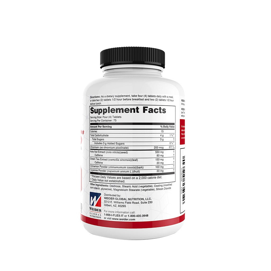 Weider Fat Burners Weight Loss Tablets 120's - Easy Pharmacy LLC