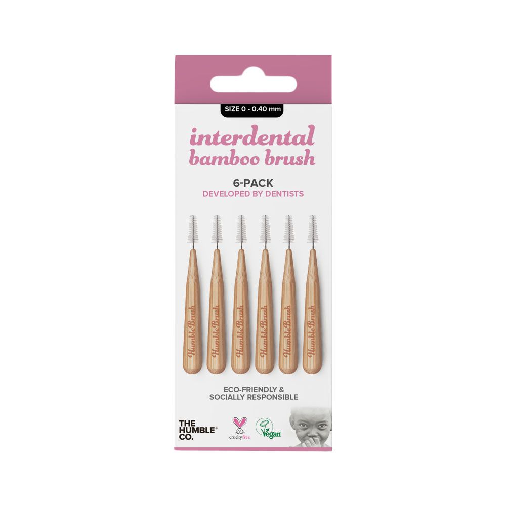 The Humble Co. Interdental Bamboo Brush Size 0-0.40 mm Purple 6's ID89000 - Easy Pharmacy LLC