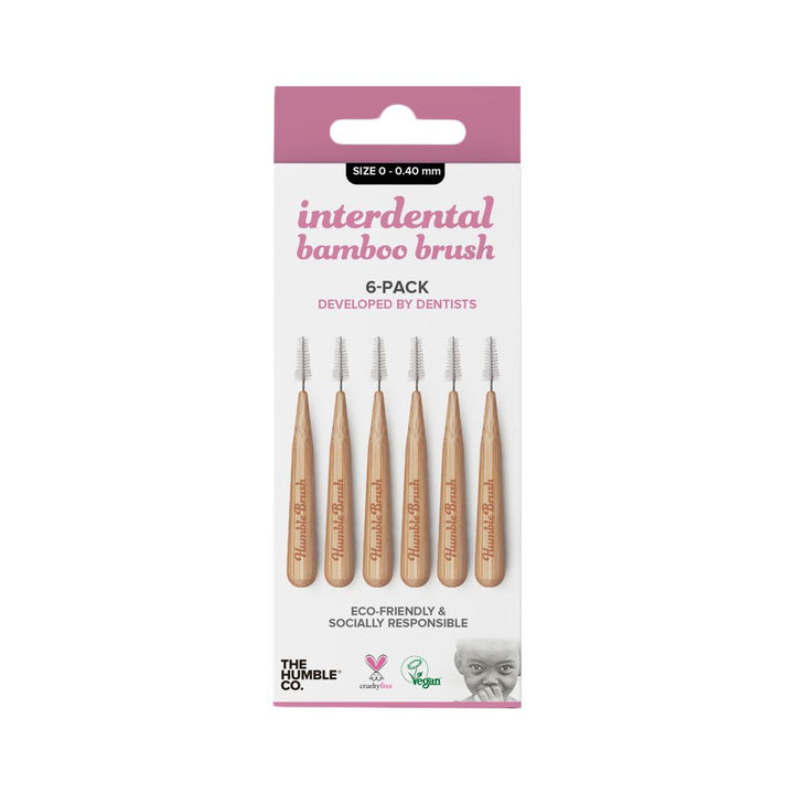 The Humble Co. Interdental Bamboo Brush Size 0-0.40 mm Purple 6's ID89000 - Easy Pharmacy LLC