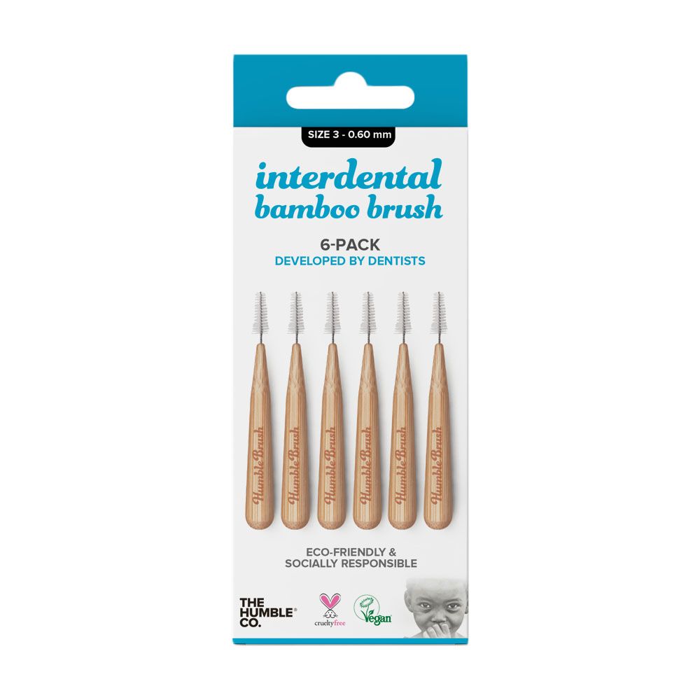 The Humble Co. Interdental Bamboo Brush Size 3-0.60 mm Blue 6's ID89003 - Easy Pharmacy LLC