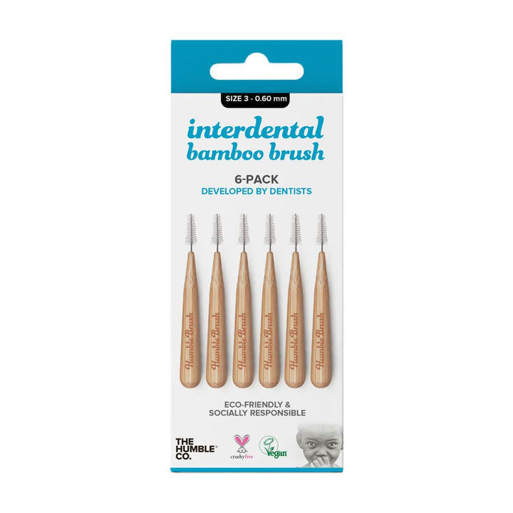 The Humble Co. Interdental Bamboo Brush Size 3-0.60 mm Blue 6's ID89003 - Easy Pharmacy LLC