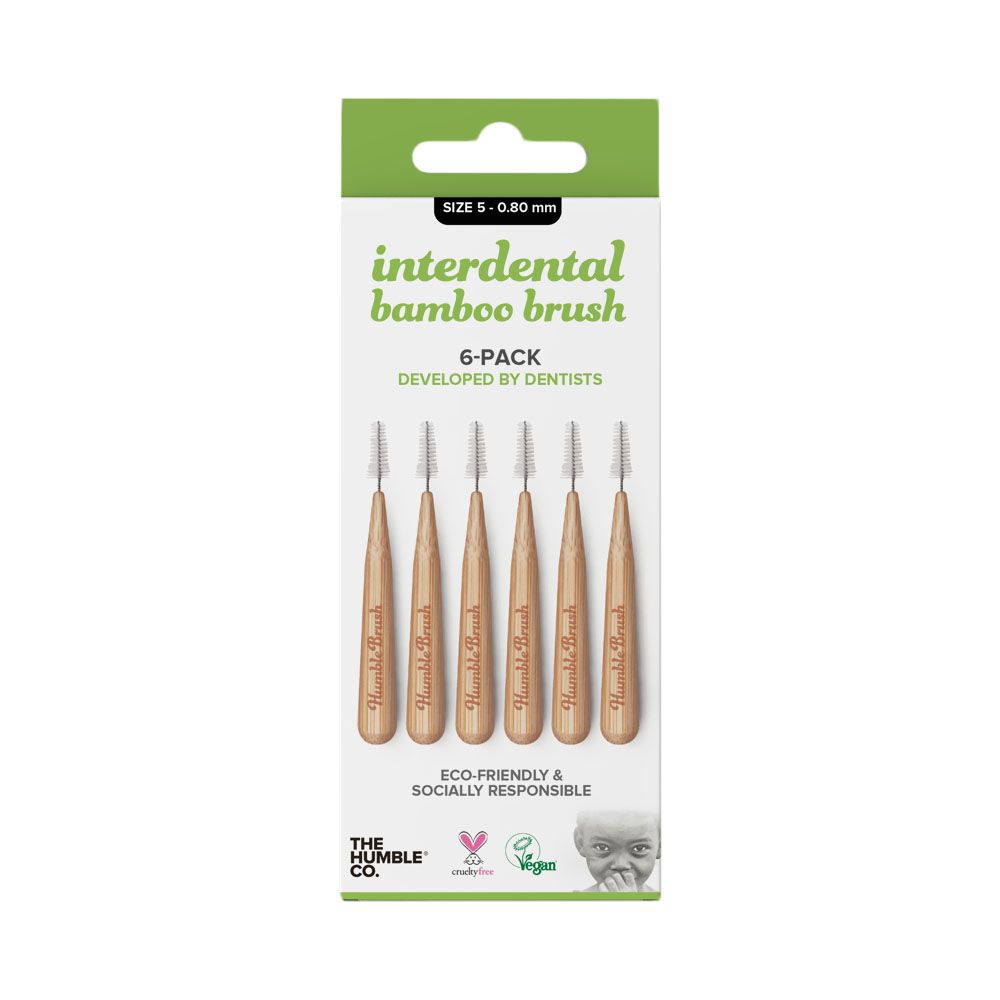 The Humble Co. Interdental Bamboo Brush Size 5-0.80 mm Green 6's ID89005 - Easy Pharmacy LLC