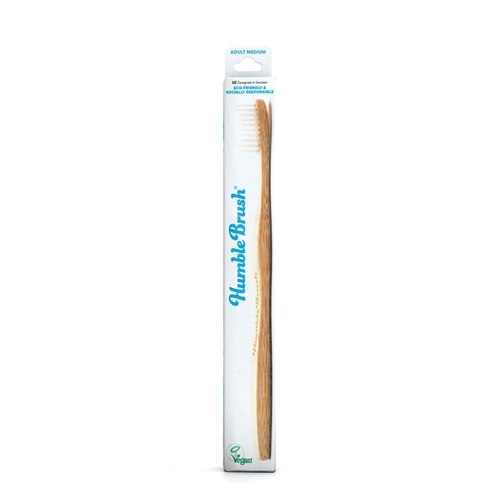 The Humble Co. Humble Brush Adult White Medium Toothbrush 89001M - Easy Pharmacy LLC