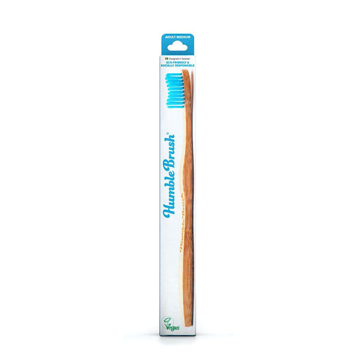 The Humble Co. Humble Brush Adult Blue Medium Toothbrush 89002M - Easy Pharmacy LLC