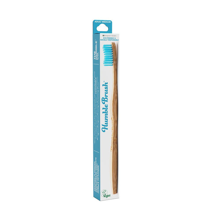 The Humble Co. Humble Brush Adult Blue Medium Toothbrush 89002M - Easy Pharmacy LLC