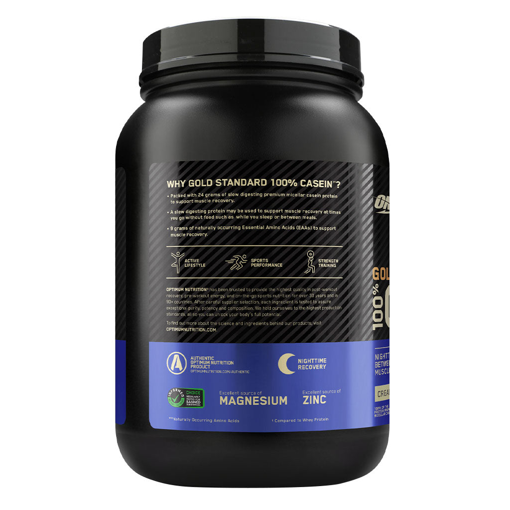 Optimum Nutrition Gold Standard 100% Casein Protein Creamy Vanilla 2lb - Easy Pharmacy LLC
