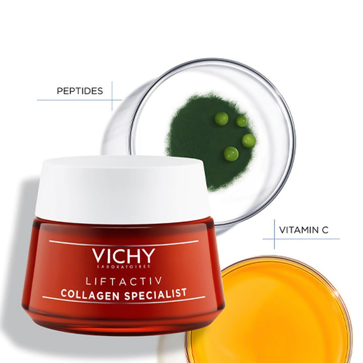 Vichy Liftactiv Collagen Specialist Anti Aging, Anti-Wrinkle Face Moisturizing Day Cream 50ml - Easy Pharmacy LLC