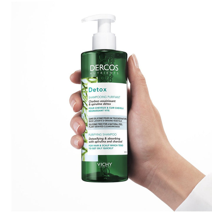 Vichy Dercos Nutrients Detox Shampoo For Oil-Prone Hair & Scalp 250ml - Easy Pharmacy LLC