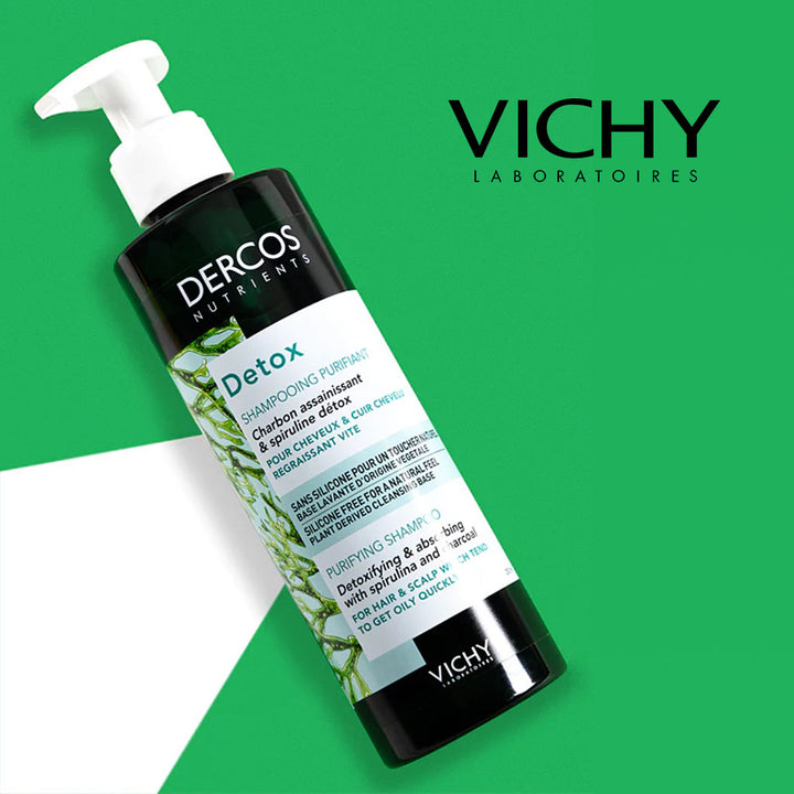 Vichy Dercos Nutrients Detox Shampoo For Oil-Prone Hair & Scalp 250ml - Easy Pharmacy LLC