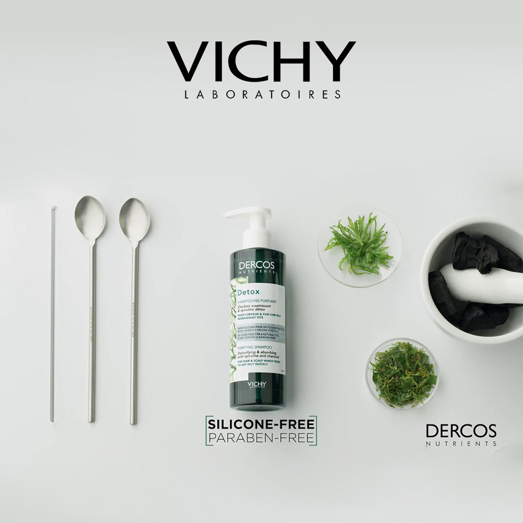 Vichy Dercos Nutrients Detox Shampoo For Oil-Prone Hair & Scalp 250ml - Easy Pharmacy LLC