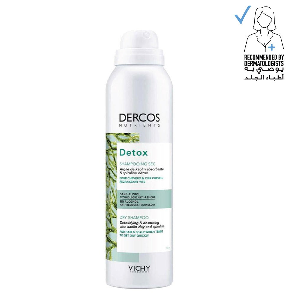 Vichy Dercos Nutrients Detox No Rinse Dry-Shampoo Spray For Oil-Prone Hair & Scalp 150ml - Easy Pharmacy LLC