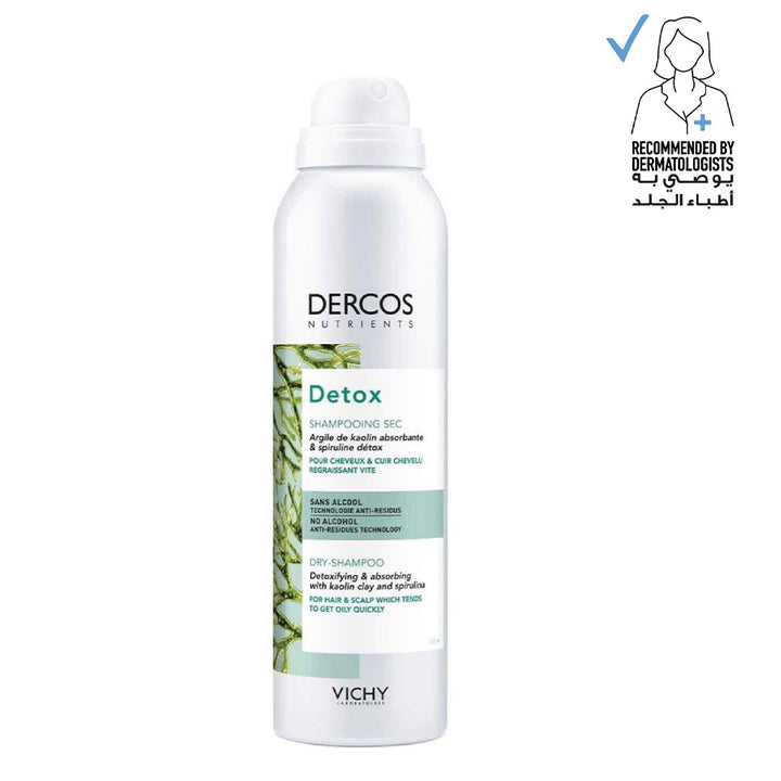 Vichy Dercos Nutrients Detox No Rinse Dry-Shampoo Spray For Oil-Prone Hair & Scalp 150ml - Easy Pharmacy LLC