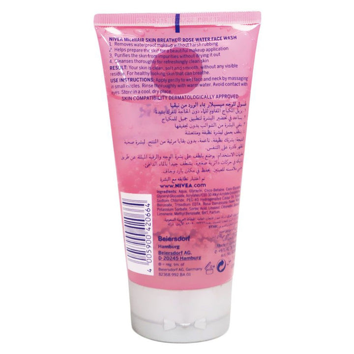 Nivea MicellAIR Skin Breathe Micellar Rose Water Facial Wash 150 mL - Easy Pharmacy LLC
