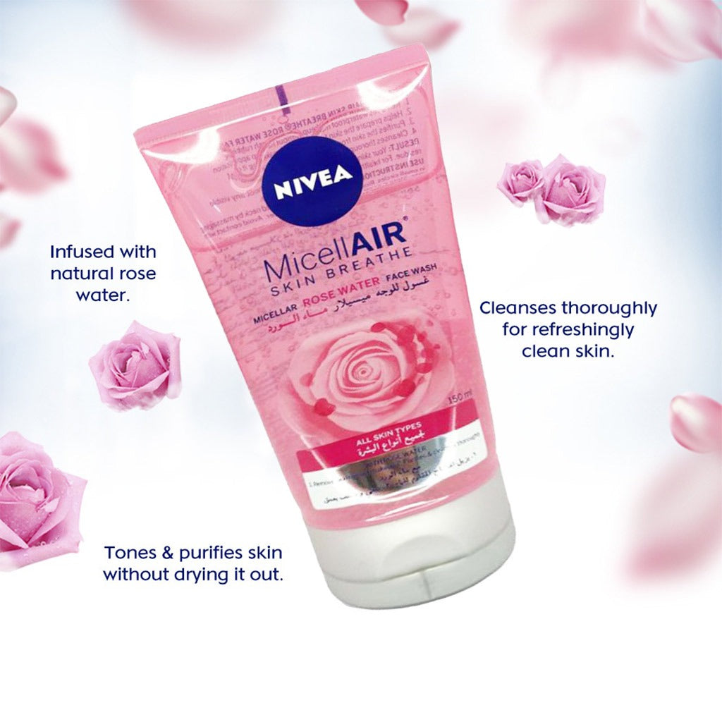 Nivea MicellAIR Skin Breathe Micellar Rose Water Facial Wash 150 mL - Easy Pharmacy LLC