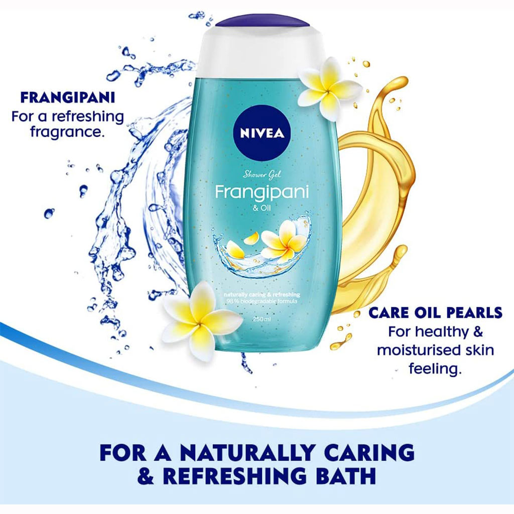 Nivea Frangipani and Oil Shower Gel 250 mL - Easy Pharmacy LLC
