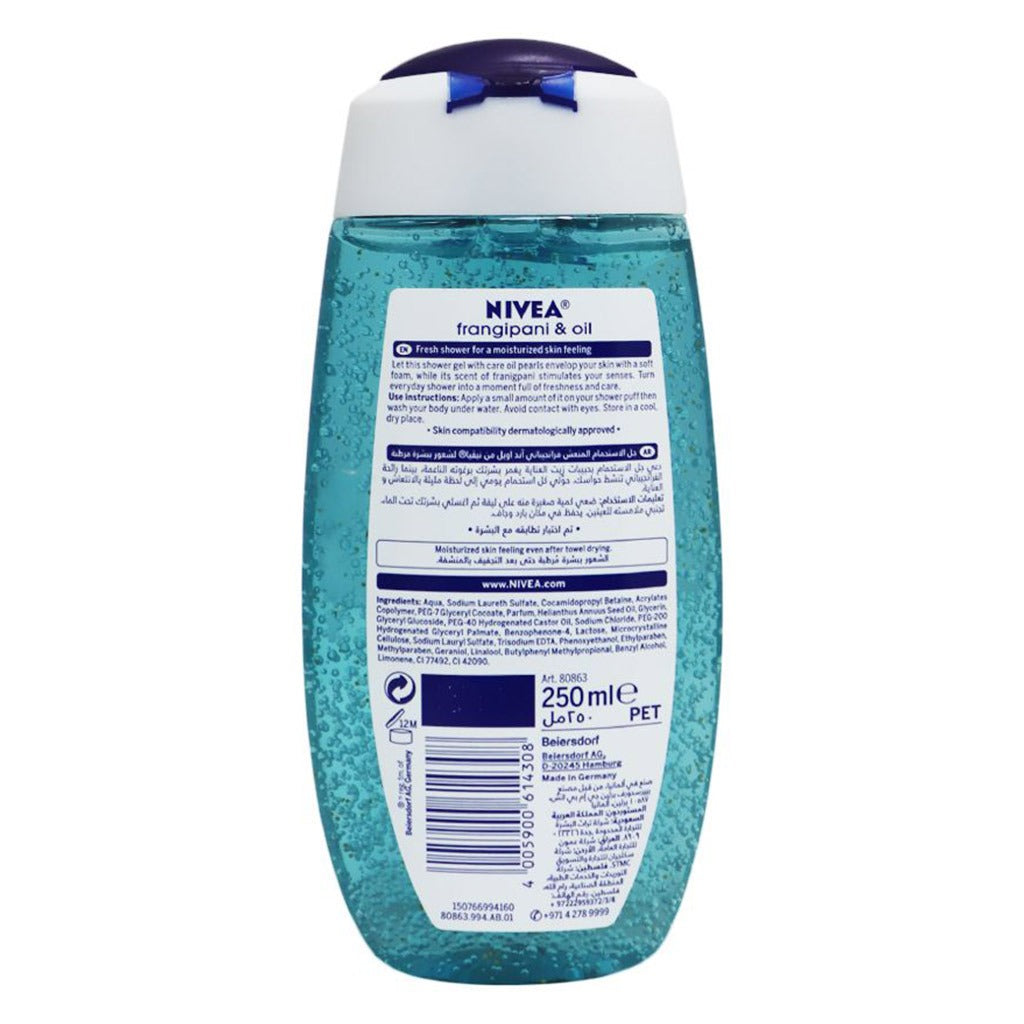 Nivea Frangipani and Oil Shower Gel 250 mL - Easy Pharmacy LLC