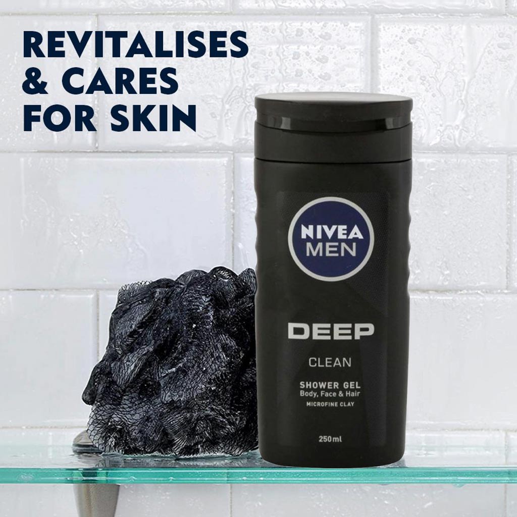 Nivea Men Deep Clean Shower Gel 250 mL - Easy Pharmacy LLC