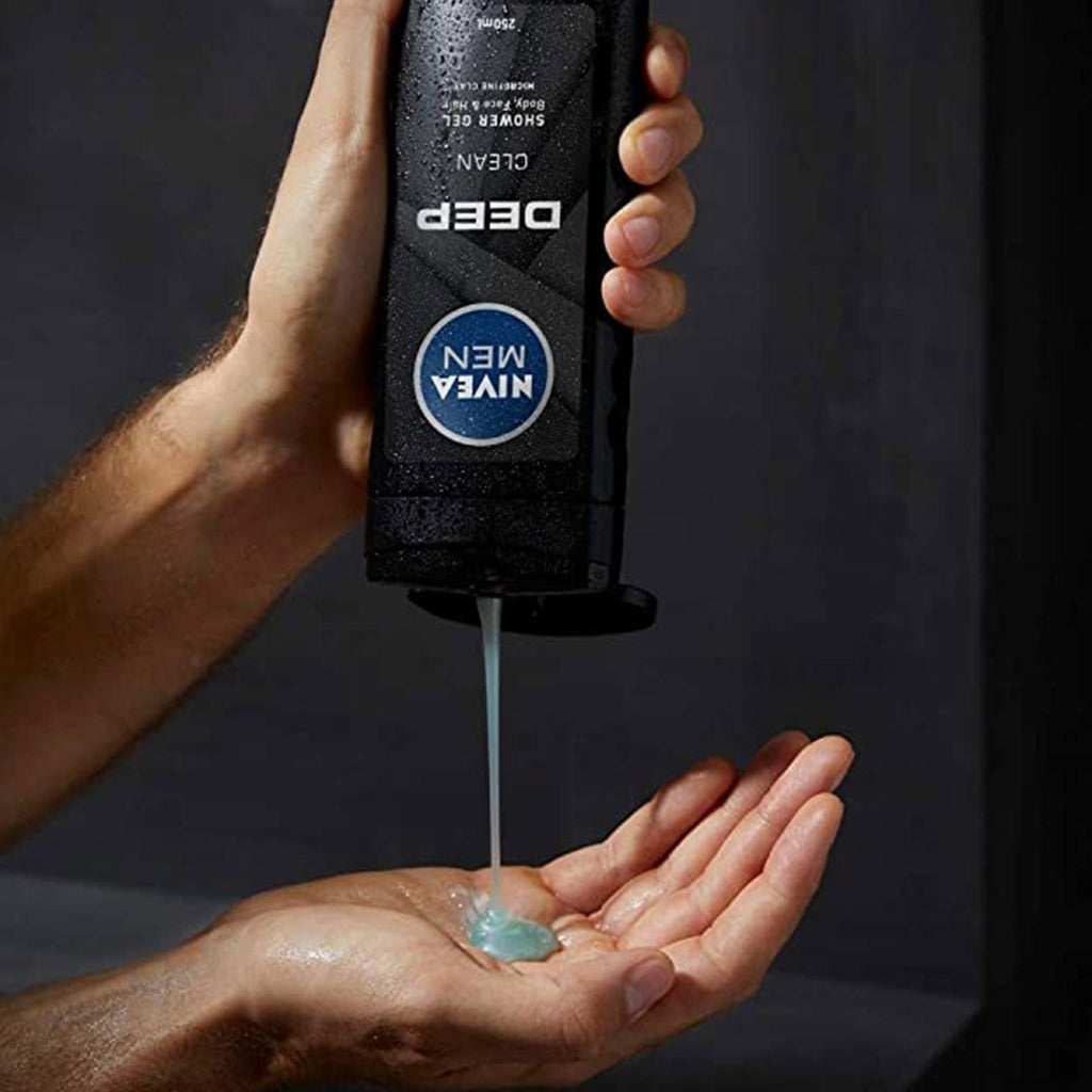 Nivea Men Deep Clean Shower Gel 250 mL - Easy Pharmacy LLC