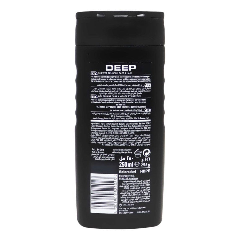 Nivea Men Deep Clean Shower Gel 250 mL - Easy Pharmacy LLC