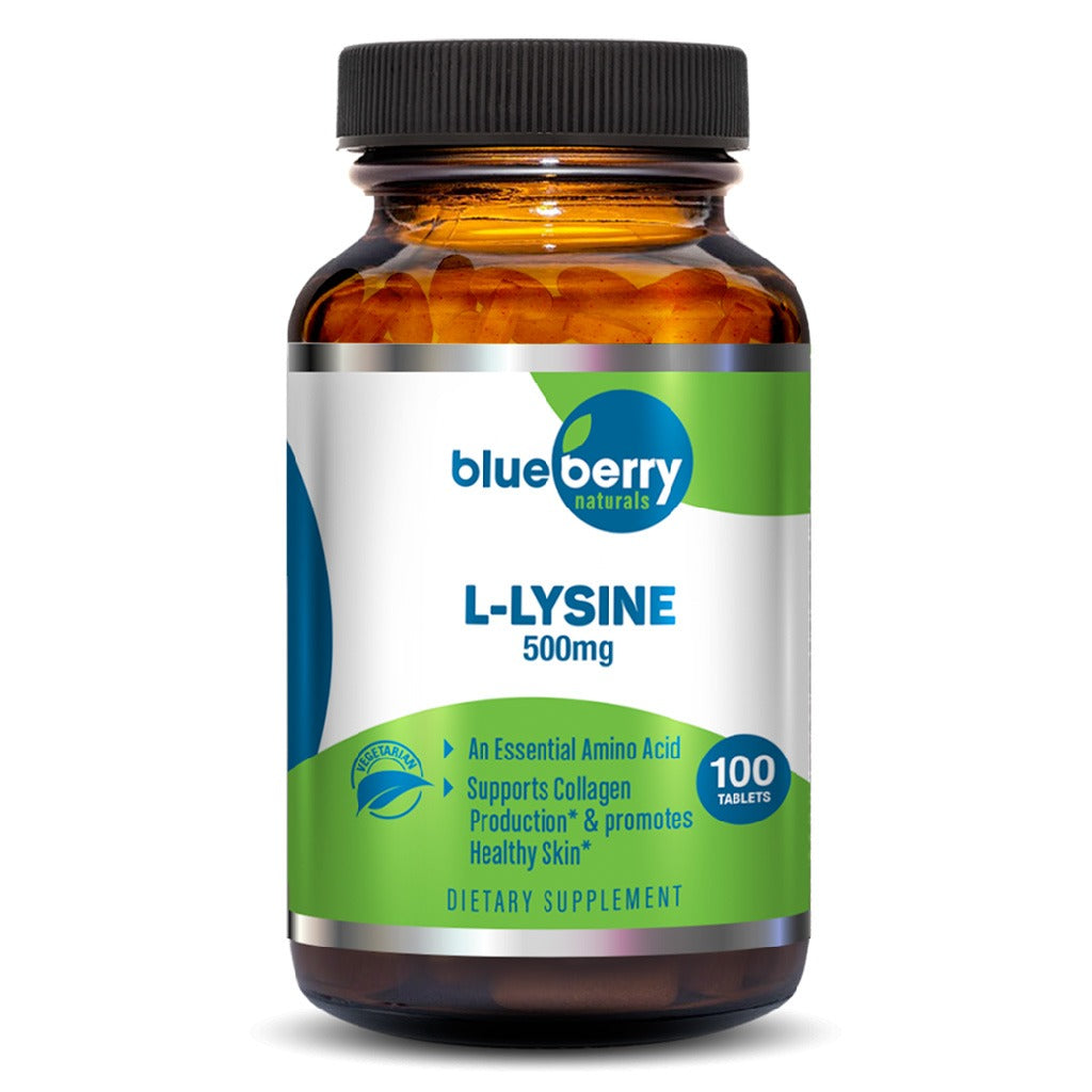 Blueberry Naturals L- Lysine 500mg Tablets, Pack of 100's - Easy Pharmacy LLC