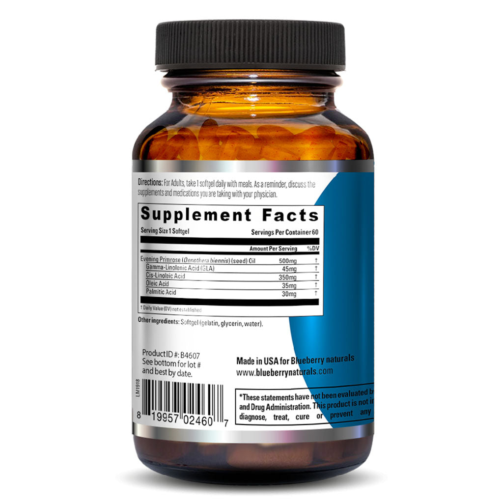 Blueberry Naturals Evening Primrose Oil 500 mg Softgel 60's - Easy Pharmacy LLC