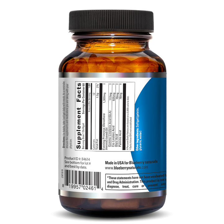 Blueberry Naturals Evening Primrose Oil 1300 mg Softgel 60's - Easy Pharmacy LLC