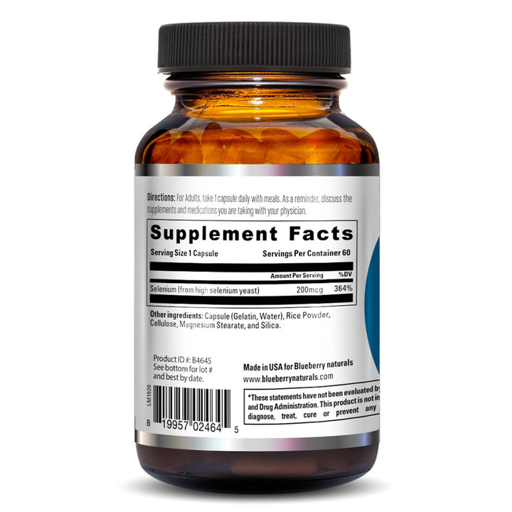Blueberry Naturals Selenium 200 mcg Capsule 60's - Easy Pharmacy LLC