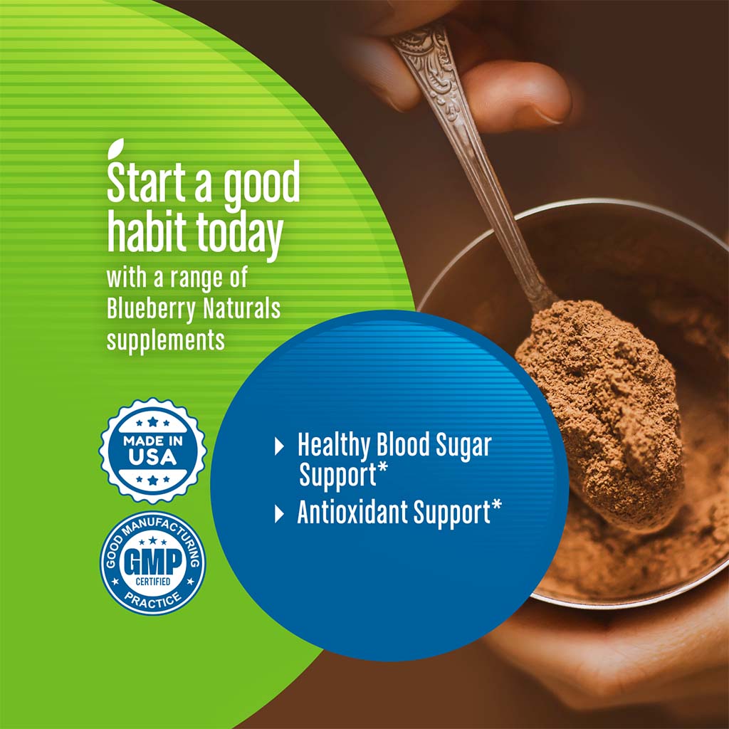 Blueberry Naturals Cinnamon Extract 250mg Vegetarian Capsules For Healthy Blood Sugar Support, Pack of 60's - Easy Pharmacy LLC