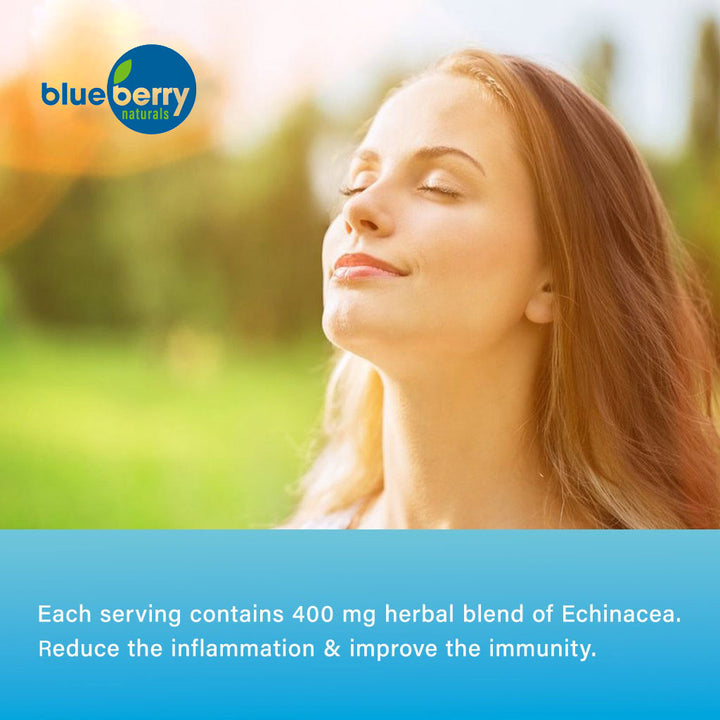 Blueberry Naturals Echinacea 400 mg Capsules 100's - Easy Pharmacy LLC