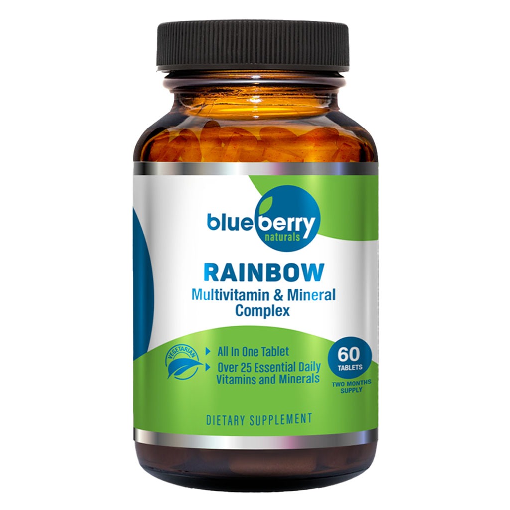 Blueberry Naturals Rainbow Adult Multivitamins & Minerals Supplement Tablets, Pack of 60's - Easy Pharmacy LLC