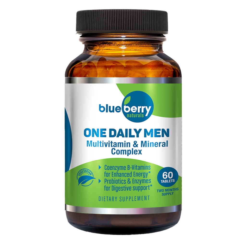 Blueberry Naturals One Daily Men's Multivitamins & Minerals Tablets, Pack of 60's - Easy Pharmacy LLC