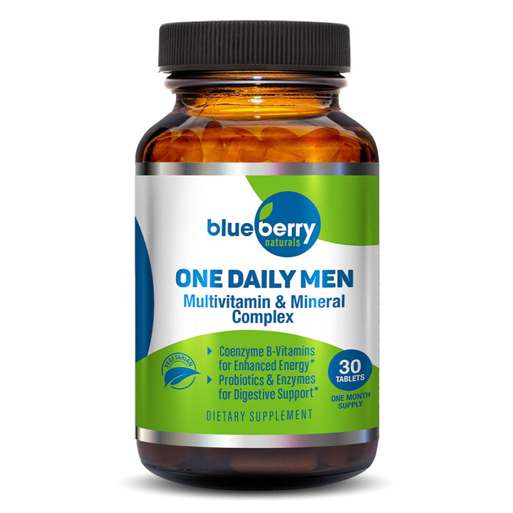 Blueberry Naturals One Daily Men's Multivitamins & Minerals Tablets, Pack of 30's - Easy Pharmacy LLC