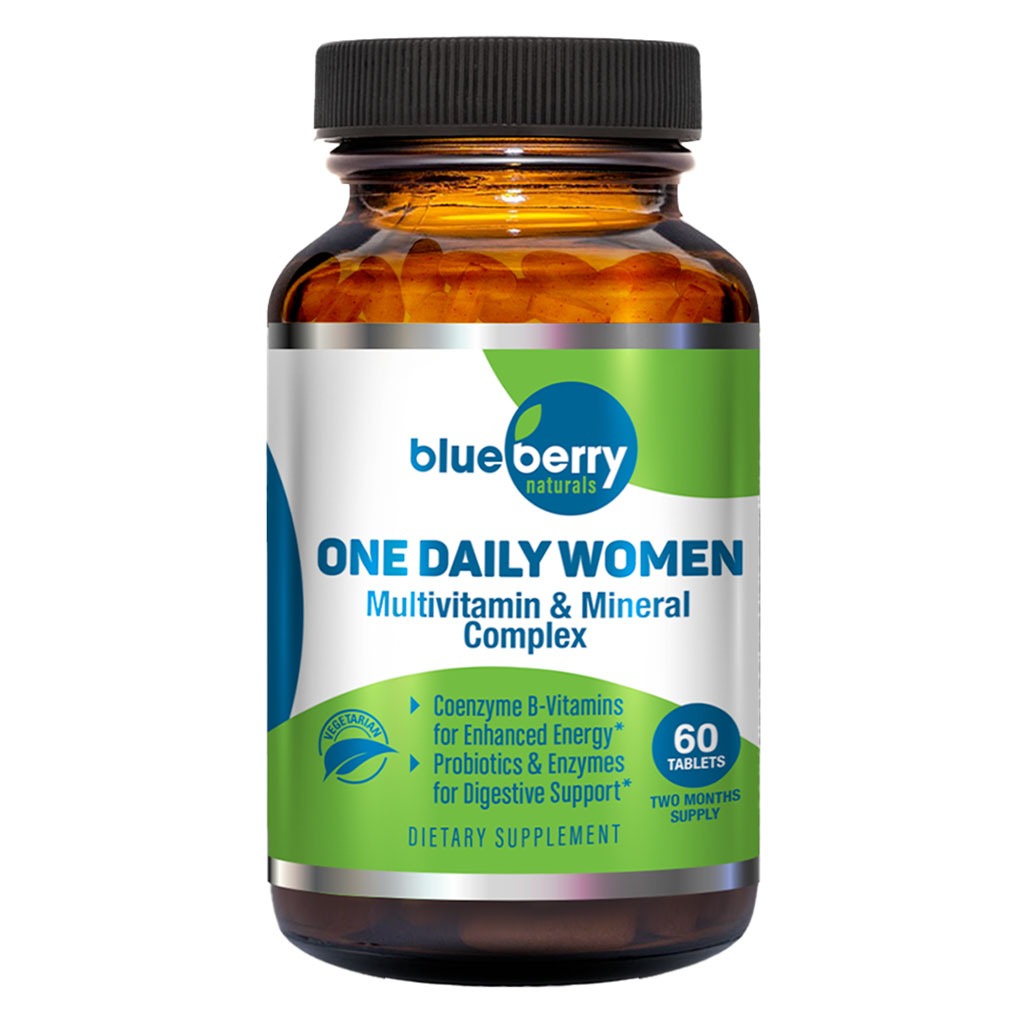 Blueberry Naturals One Daily Women's Multivitamins & Minerals Tablets, Pack of 60's - Easy Pharmacy LLC