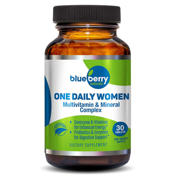 Blueberry Naturals One Daily Women's Multivitamins & Minerals Tablets, Pack of 30's - Easy Pharmacy LLC